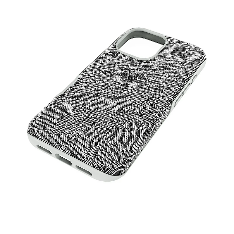 High smartphone case, iPhone® 17, Silver tone by SWAROVSKI