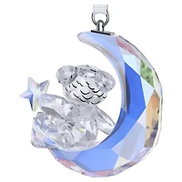 Kris Bear Moon Ornament, White
