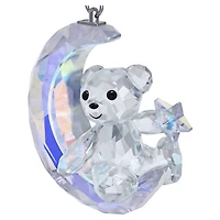 Kris Bear Moon Ornament, White