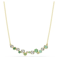 Constella necklace, Mixed cuts, Green, Gold-tone plated by SWAROVSKI