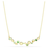 Constella necklace, Mixed cuts, Green, 18K gold finish