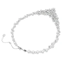 Constella necklace, Mixed cuts, Clasp, White, Rhodium plated by SWAROVSKI