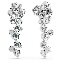 Constella drop earrings, Mixed cuts, White, Rhodium plated by SWAROVSKI