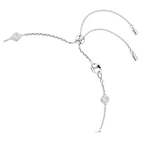 Una Angelic necklace, Round cut, Double sided motifs, White, Rhodium plated by SWAROVSKI
