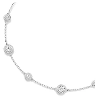 Una Angelic necklace, Round cut, Double sided motifs, White, Rhodium plated by SWAROVSKI