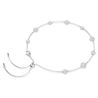 Una Angelic necklace, Round cut, Double sided motifs, White, Rhodium plated by SWAROVSKI