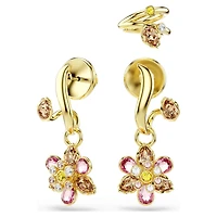 Idyllia earrings, Set (3), Mixed cuts, Flower, Multicoloured, Gold-tone plated by SWAROVSKI