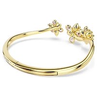 Idyllia bangle, Mixed cuts, Flower, Multicoloured, 18K gold finish