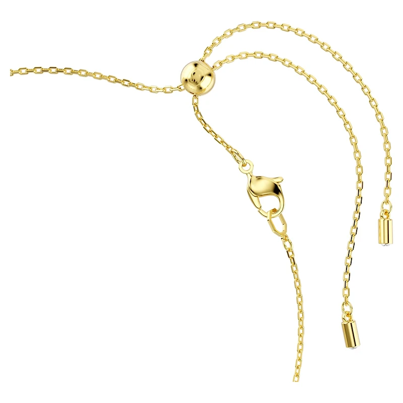 Idyllia necklace, Crystal pearl, Mixed cuts, Flower, Multicoloured, 18K gold finish