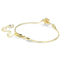 Idyllia bracelet, Mixed cuts, Flower, Multicoloured, Gold-tone plated by SWAROVSKI