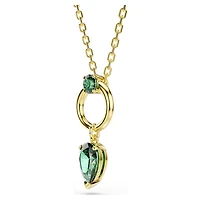 Mesmera pendant, Mixed cuts, Green, 18K gold finish