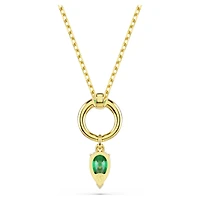 Mesmera pendant, Mixed cuts, Green, 18K gold finish