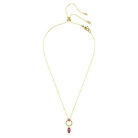 Mesmera pendant, Mixed cuts, Red, 18K gold finish