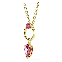 Mesmera pendant, Mixed cuts, Red, 18K gold finish