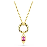 Mesmera pendant, Mixed cuts, Red, 18K gold finish