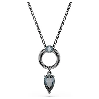 Mesmera pendant, Mixed cuts, Gray, Ruthenium plated by SWAROVSKI