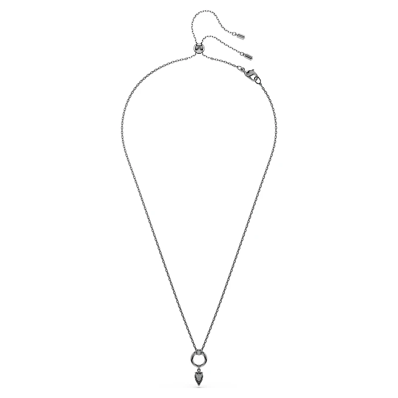 Mesmera pendant, Mixed cuts, Grey, Ruthenium plated by SWAROVSKI
