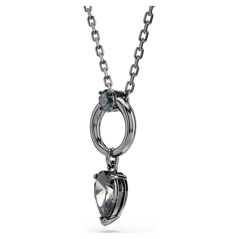 Mesmera pendant, Mixed cuts, Gray, Ruthenium plated by SWAROVSKI