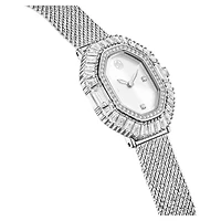 Matrix octagon watch, Metal bracelet, Silver tone, Stainless steel by SWAROVSKI