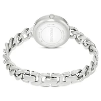 Cocktail round watch, Metal bracelet, Silver tone, Stainless steel by SWAROVSKI