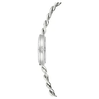 Cocktail round watch, Metal bracelet, Silver tone, Stainless steel by SWAROVSKI
