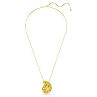 Gema pendant and brooch, Yellow, 18K gold finish