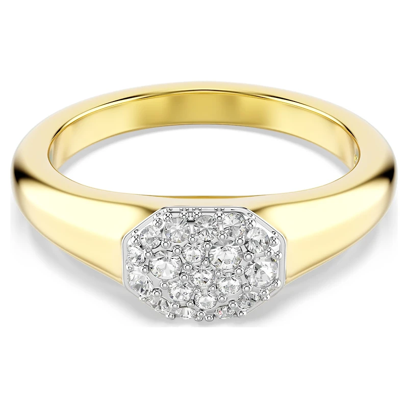 Dextera ring, Mixed cuts, White, Gold-tone plated by SWAROVSKI