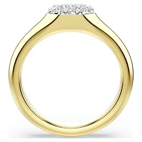Dextera ring, Mixed cuts, White, 18K gold finish