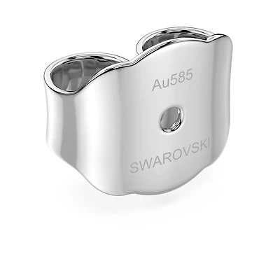 Eternity earring back, 14K white gold