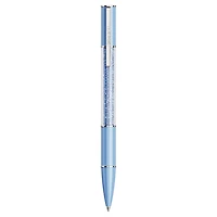 Crystalline ballpoint pen, ReCreated™ crystals, Blue, Blue lacquered, Chrome plated by SWAROVSKI