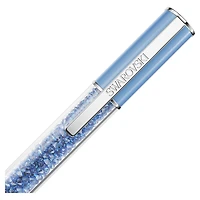 Crystalline ballpoint pen, ReCreated™ crystals, Blue, Blue lacquered, chrome plated by SWAROVSKI