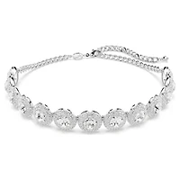 Una Angelic choker, White, Rhodium plated by SWAROVSKI