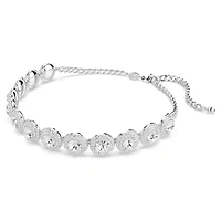 Una Angelic choker, White, Rhodium plated by SWAROVSKI