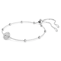 Una Angelic bracelet, Round cut, White, Rhodium plated by SWAROVSKI