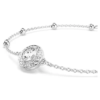Una Angelic bracelet, Round cut, White, Rhodium plated by SWAROVSKI