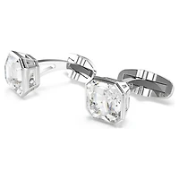 Millenia cufflinks, Octagon cut, White, Rhodium plated by SWAROVSKI