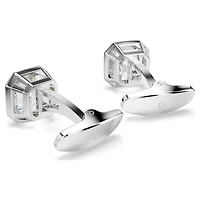 Millenia cufflinks, Octagon cut, White, Rhodium plated by SWAROVSKI