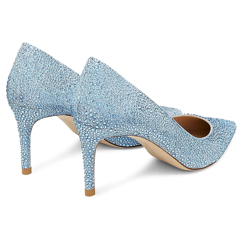 STUART WEITZMAN Stuart Power Shine pump, Blue by SWAROVSKI