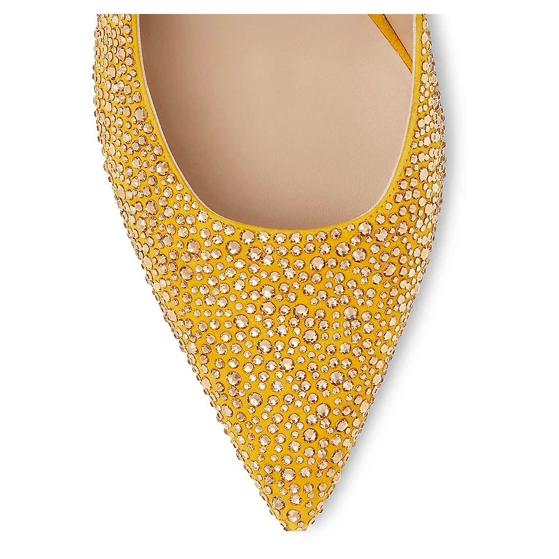 STUART WEITZMAN Stuart Power Shine pump, Yellow by SWAROVSKI