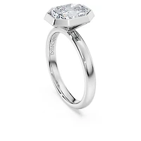 Octagon bezel ring, Lab-grown diamonds 2.0 ct tw, shape, 14K white gold by SWAROVSKI