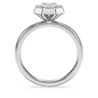 Octagon bezel ring, Lab-grown diamonds 2.0 ct tw, shape, 14K white gold by SWAROVSKI