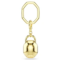Key ring, Oval cut, White, Gold-tone plated by SWAROVSKI