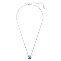 Bella V pendant, Round cut, Blue