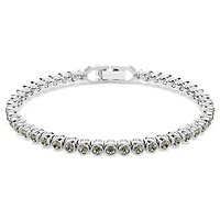 Imber Emily Tennis bracelet, Round cut, Black, Rhodium plated by SWAROVSKI