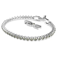 Imber Emily Tennis bracelet, Round cut, Black, Rhodium plated by SWAROVSKI