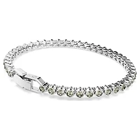 Imber Emily Tennis bracelet, Round cut, Black, Rhodium plated by SWAROVSKI