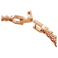 Imber Emily Tennis bracelet, Round cut, Black, 18K rose gold finish