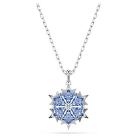 Magic set, Snowflake, Blue, Rhodium plated by SWAROVSKI