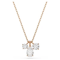 Mesmera pendant, Mixed cuts, White, 18K rose gold finish