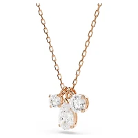 Mesmera pendant, Mixed cuts, White, 18K rose gold finish